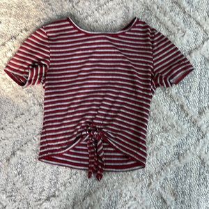 Striped Forever 21 Crop Top